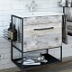 Sanflor Мебель для ванной Бруклин 60 подвесная бетон пайн экзотик/черный муар – картинка-24